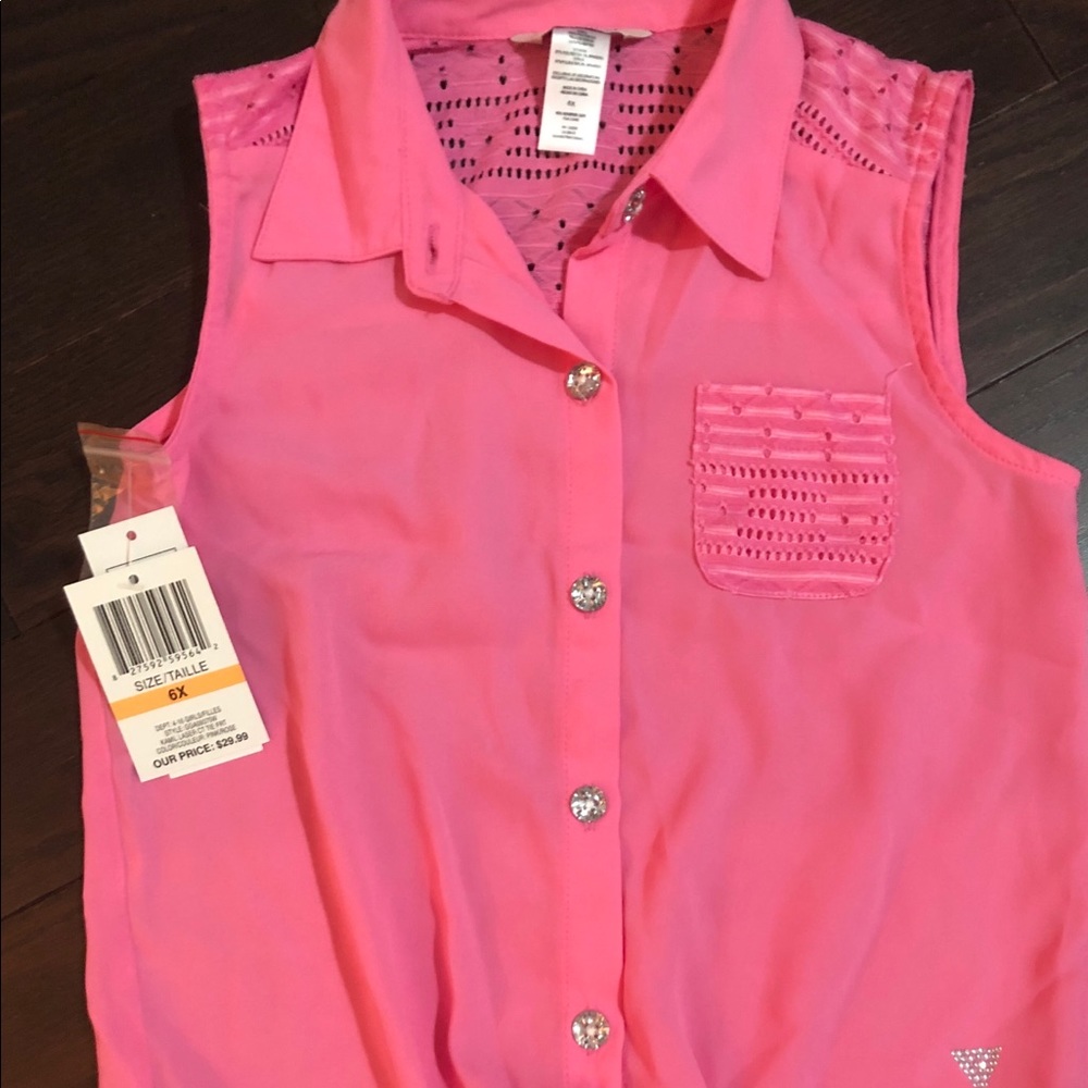 BNWT - Guess Girl Tie Front Top -Size 6X